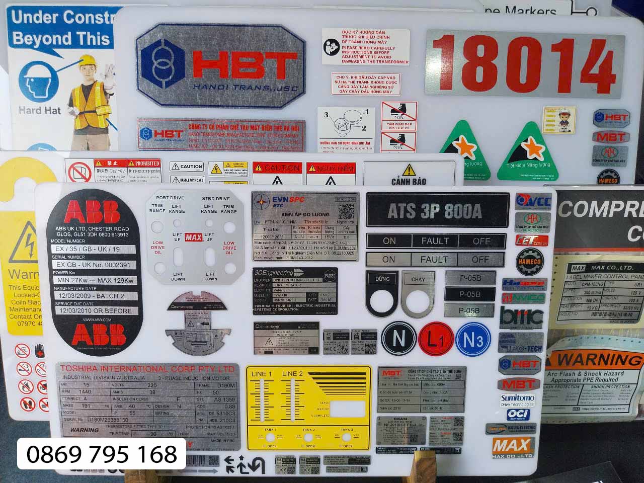 Dịch vụ in nhãn cảnh báo tủ, bảng điện theo yêu cầu