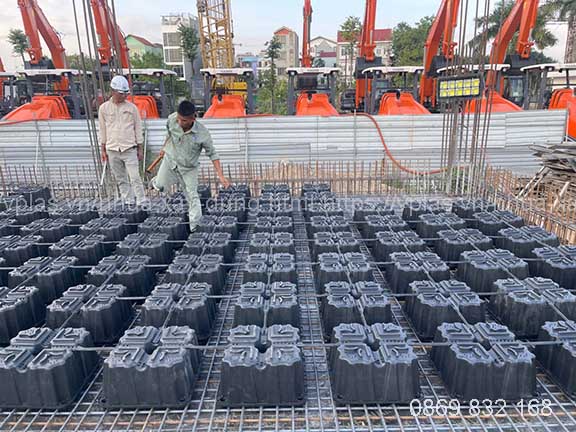 Ứng dụng hộp nhựa Uboot trong thi công sàn rỗng - sàn phẳng không dầm
