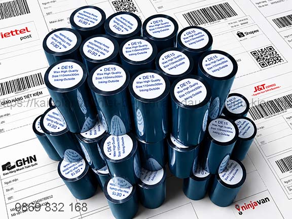 Mực in mã vạch wax các kích thước