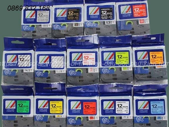 Nhãn in TZF (băng nhãn TZF) độ bám dính cao, chống thấm nước dùng cho máy Brother