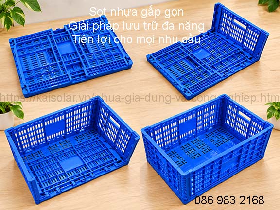 Sọt nhựa gấp gọn tiện lợi, giá tốt - Giải pháp lưu trữ đa năng