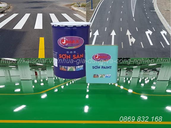 Sơn JMAX - Sơn kẻ vạch, sơn nền nhà xưởng bền đẹp, chống ăn mòn, chịu nhiệt tốt và hiệu quả cao